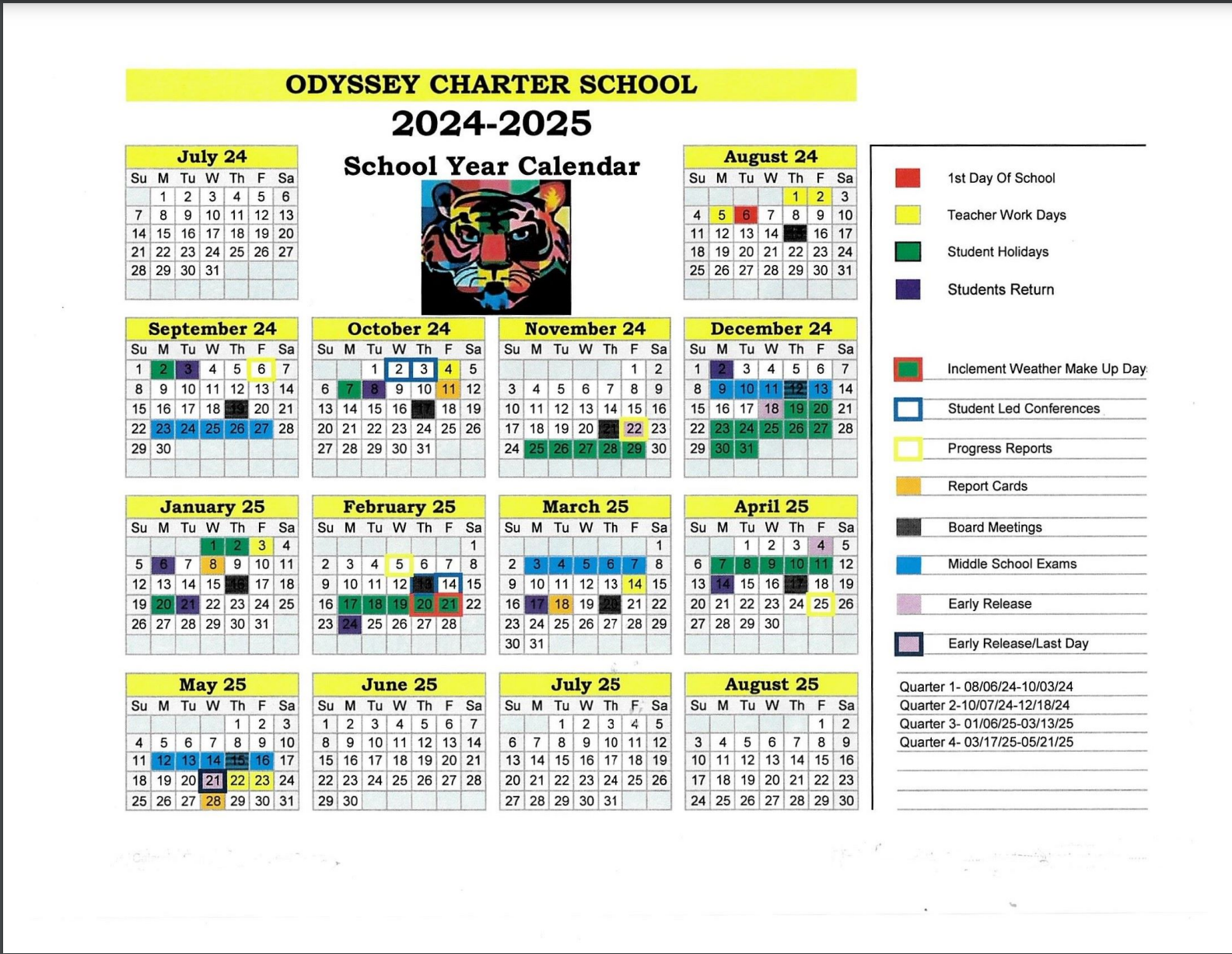 CALENDAR - Odyssey Charter School